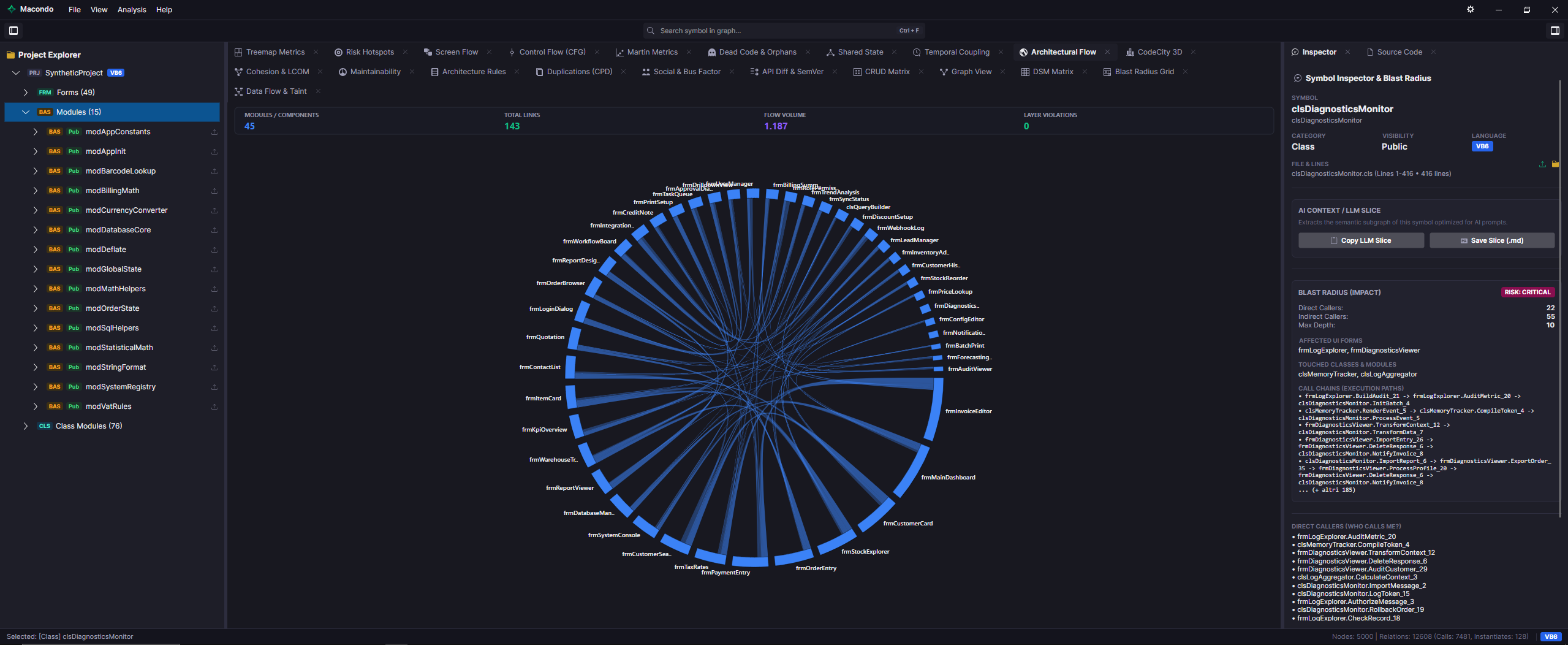 Macondo Architectural Flow UI