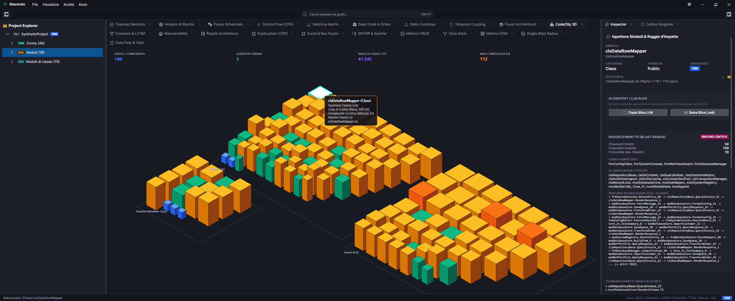 Macondo CodeCity 3D UI
