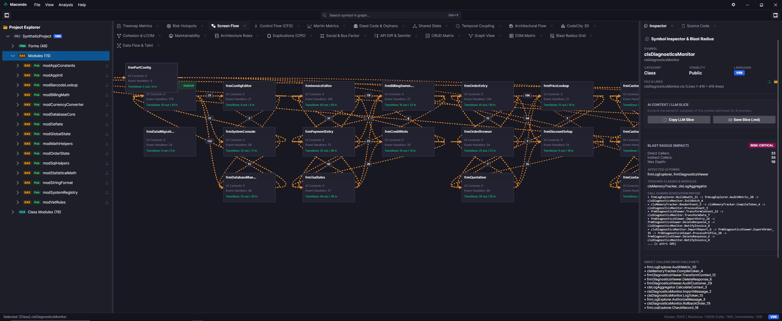 Macondo Screen Flow UI